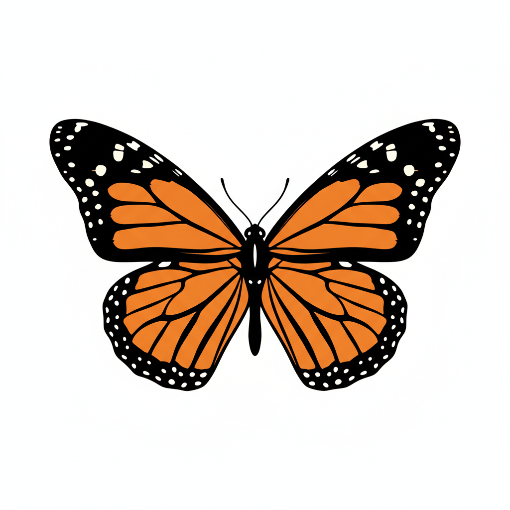 Bold Monarch Silhouette