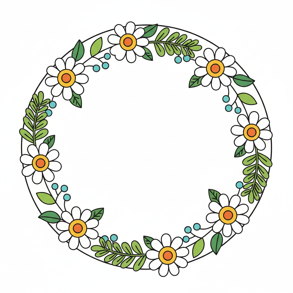 Daisy Floral Frame