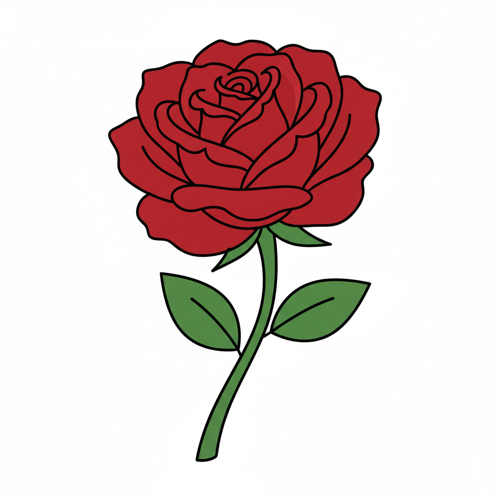 Single Rose Silhouette