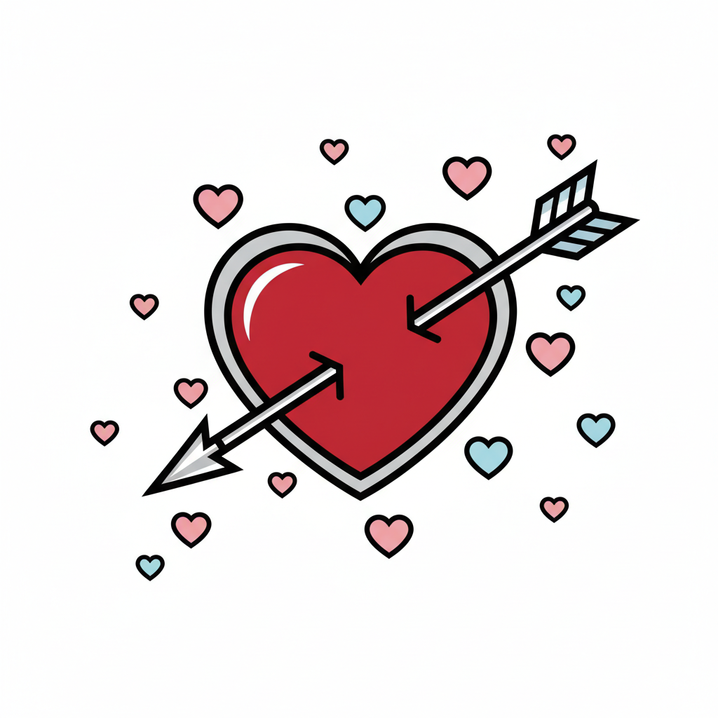 Arrowed Heart Design