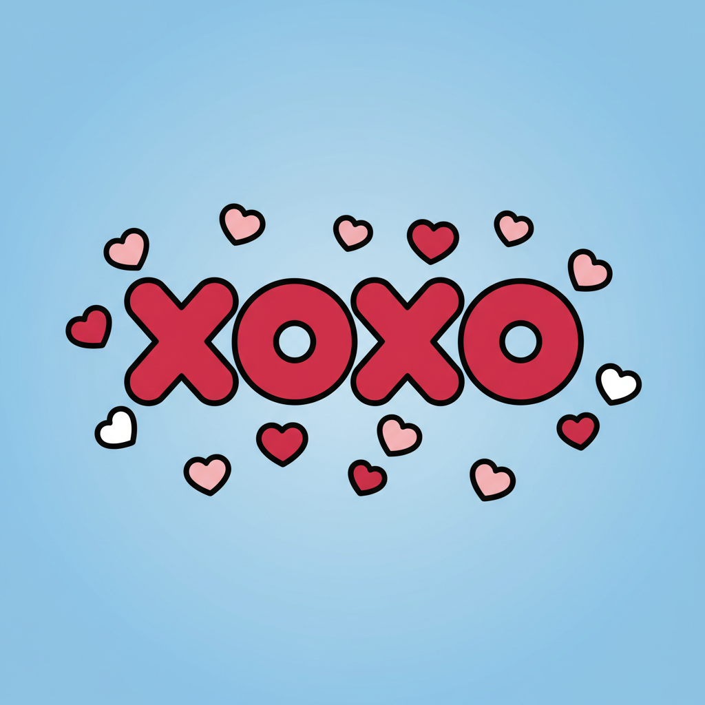 Playful XOXO Text