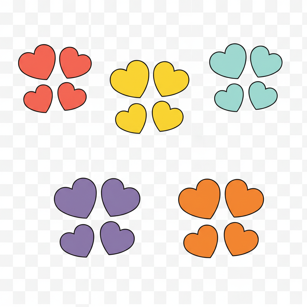 Scattered Mini Hearts